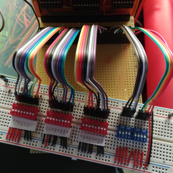 Then I added some switches to play around with the bus and control lines.